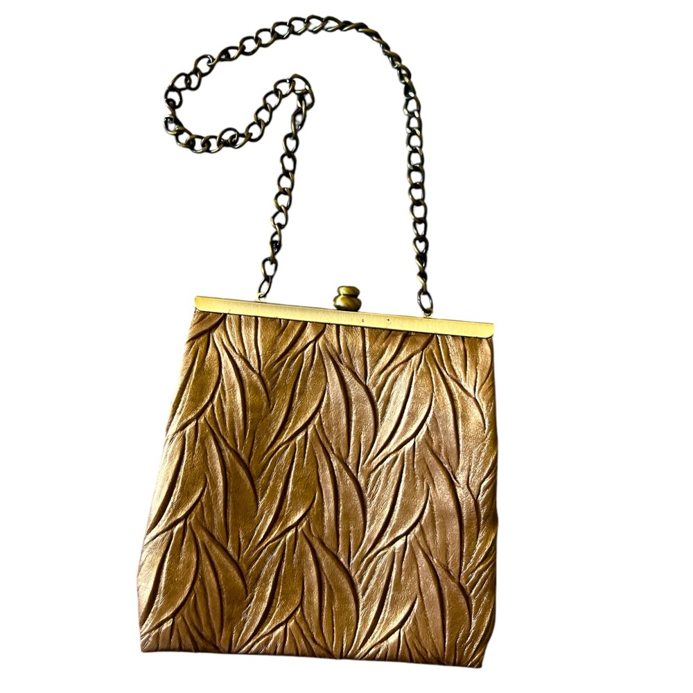 Gunne Sax party gold metallic little purse clutch